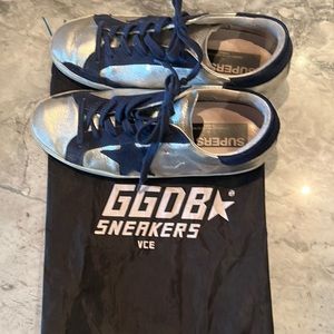 Golden goose silver super-star size 38